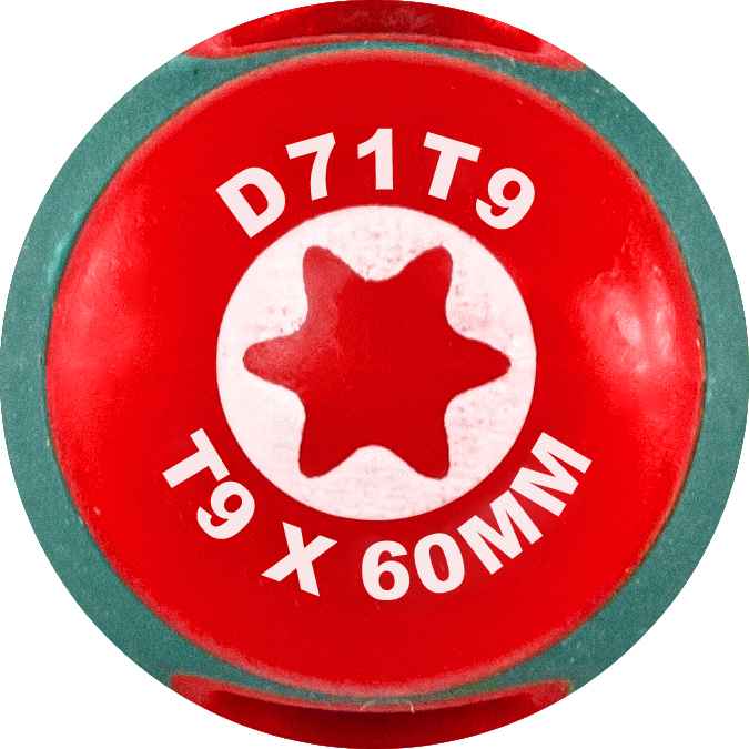 D71T9 Отвертка стержневая TORX® ANTI-SLIP GRIP, T9x60 фото, характеристики