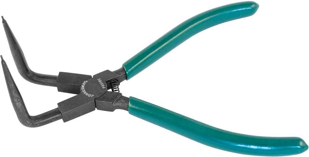 P9508C Щипцы загнутые 90° для стопорных колец удлиненные с ПВХ рукоятками, сжим, 215 мм, 10-32 мм фото, характеристики