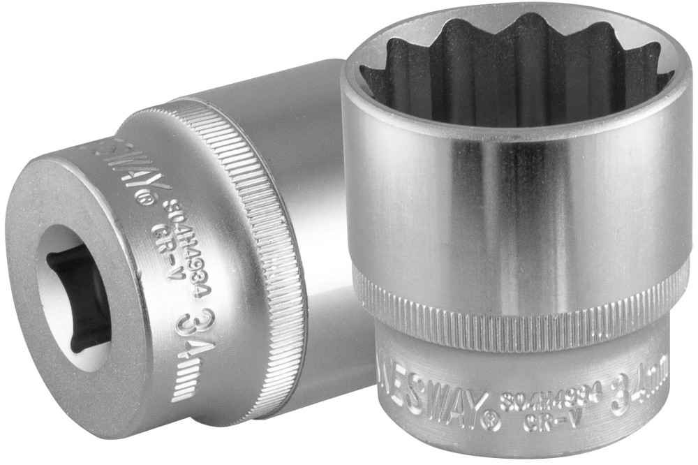 S04H4934 Головка торцевая 12-гранная 1/2"DR, 34 мм купить в ПРОМКОРП