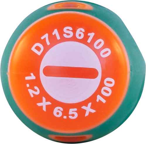 D71S6100 Отвертка стержневая шлицевая ANTI-SLIP GRIP, SL6.5х100 мм фото, характеристики