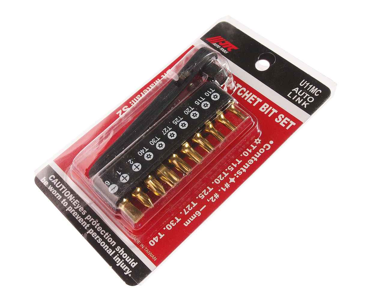 Набор бит 1/4" SL6, PH1-2, TORX, Т10Н-Т40Н с ключом трещоткой 11 предметов JTC фото, характеристики