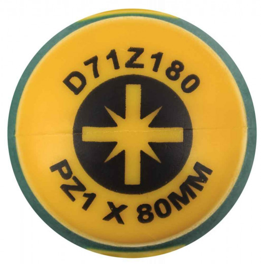 D71Z180 Отвертка стержневая POZIDRIV® ANTI-SLIP GRIP, PZ1x80 фото, характеристики