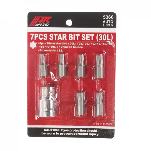 Набор бит 1/2" TORX Т25-55 7 предметов JTC фото, характеристики