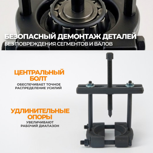 WDK-214760 Комплект съемника подшипников сепараторный 50-75 мм, 14 предметов фото, характеристики