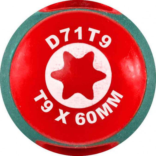 D71T9 Отвертка стержневая TORX® ANTI-SLIP GRIP, T9x60 фото, характеристики