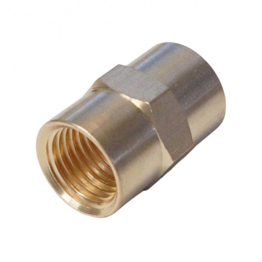 WDK-214FB Адаптер, резьба 1/4"-1/4" PT,  F-F (внутренний), латунь фото, характеристики