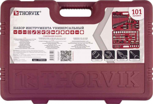 UTS0101 Набор инструмента универсальный 1/4", 1/2"DR, 101 предмет фото, характеристики