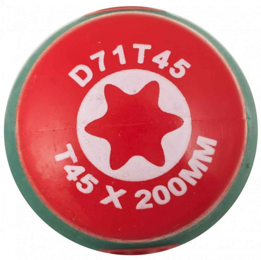 D71T45 Отвертка стержневая TORX® ANTI-SLIP GRIP, T45х200 фото, характеристики