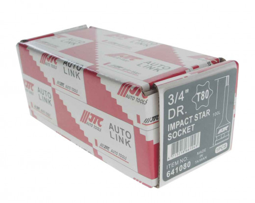 Головка торцевая 3/4" TORX T80 ударная JTC фото, характеристики