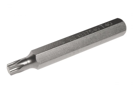 Бита TORX Т40х75мм 10мм удлиненная S2 JTC фото, характеристики
