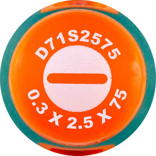 D71S2575 Отвертка стержневая шлицевая ANTI-SLIP GRIP, SL2.5х75 мм фото, характеристики