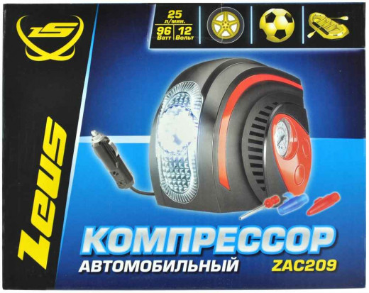 ZAC209 Компрессор автомобильный с фонарем фото, характеристики
