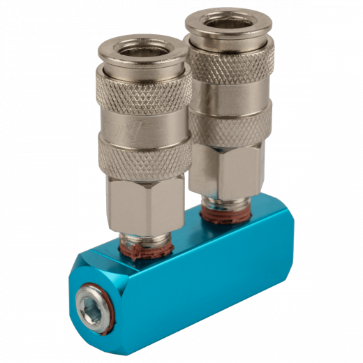 HRS-SML Прямой разветвитель с двумя БРС, 1/4'' - 1/4, три входа фото, характеристики