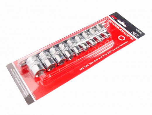 Набор головок торцевых 1/2" TORX Е10-Е24 9 предметов JTC фото, характеристики