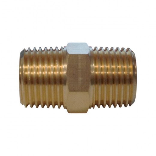 WDK-212MB Адаптер, резьба 1/2"-1/2" PT, M-M (внешняя), латунь фото, характеристики