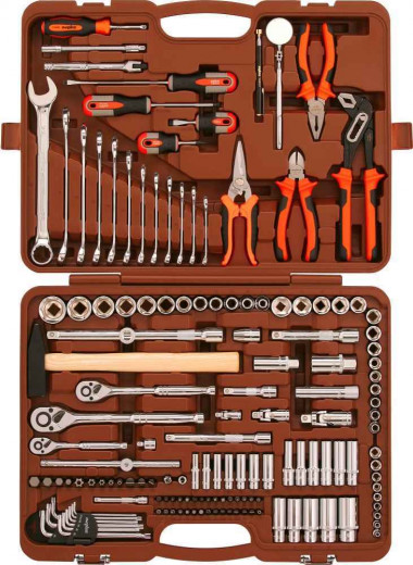 OMT150S (OMT150S18) Набор инструмента универсальный 1/4", 3/8" и 1/2"DR, 150 предметов фото, характеристики