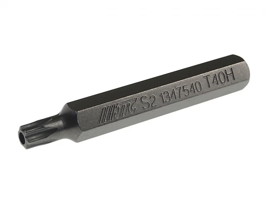 Бита TORX Т40Hх75мм 10мм удлиненная S2 JTC фото, характеристики