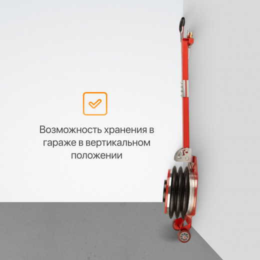 WDK-81813 Домкрат пневматический подкатной 3т, 135-435 мм, с регулировкой угла наклона рукояти фото, характеристики