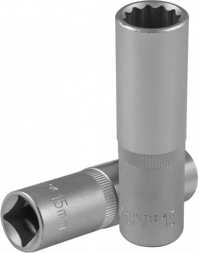 S04HD4715 Головка торцевая глубокая 12-гранная 1/2"DR, 15 мм фото, характеристики