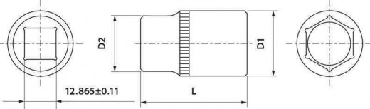 FS01221 Головка торцевая 1/2"DR, 21 мм фото, характеристики