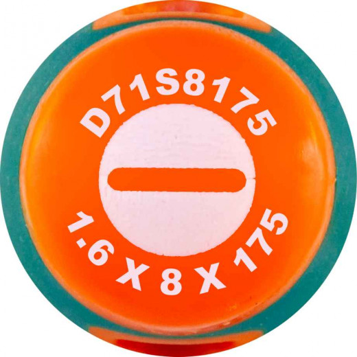 D71S8175 Отвертка стержневая шлицевая ANTI-SLIP GRIP, SL8.0х175 мм фото, характеристики