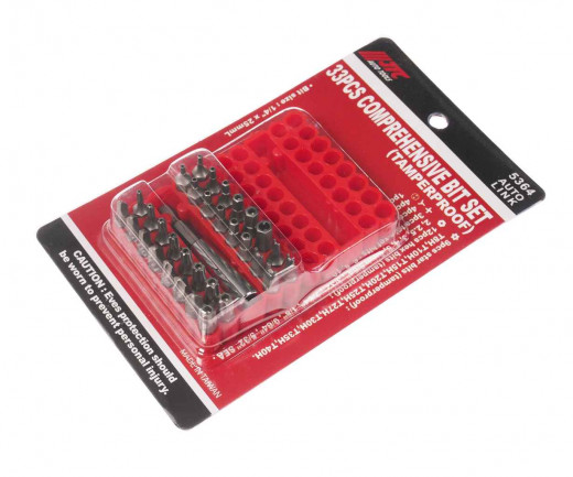 Набор бит 1/4" TORX, HEX, SPANNER с магнитным держателем 33 предмета в боксе JTC фото, характеристики
