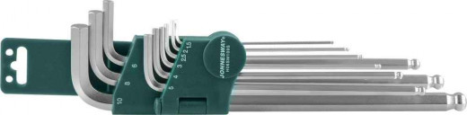 H06SM109S Комплект угловых шестигранников EXTRA LONG с шаром 1,5-10мм, 9 предметов S2 материал фото, характеристики