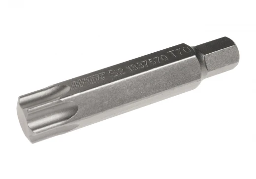 Бита TORX Т70х75мм 10мм удлиненная S2 JTC фото, характеристики