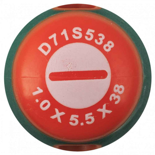 D71S538 Отвертка стержневая шлицевая ANTI-SLIP GRIP, SL5.5х38 мм фото, характеристики