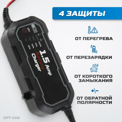 OPT-CH2 Зарядное устройство автоматическое, 12В фото, характеристики