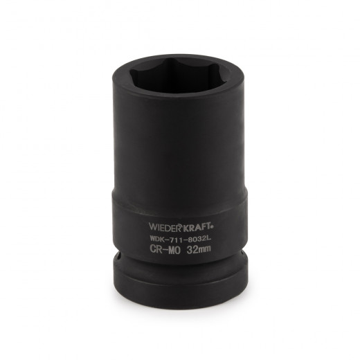WDK-711-8032L Головка торцева ударная глубокая 1", 6 граней, 32 мм фото, характеристики