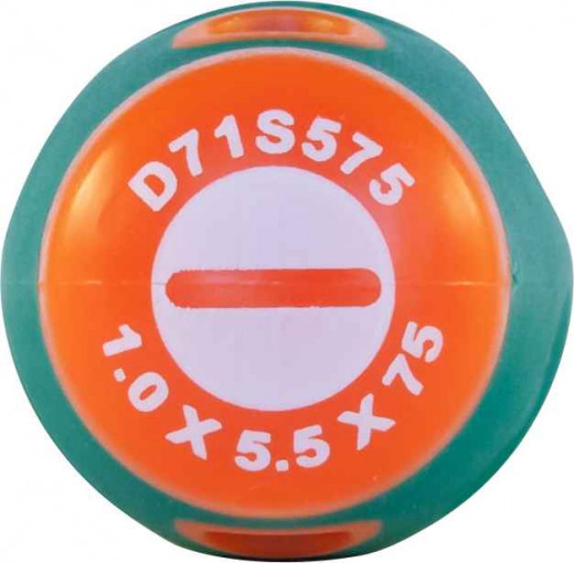 D71S575 Отвертка стержневая шлицевая ANTI-SLIP GRIP, SL5.5х75 мм фото, характеристики