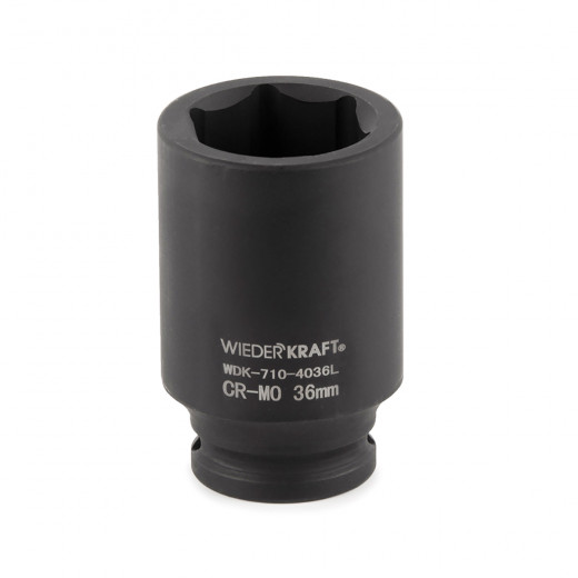 WDK-710-4036L Головка торцевая ударная глубокая 1/2", 6 граней, 36 мм фото, характеристики