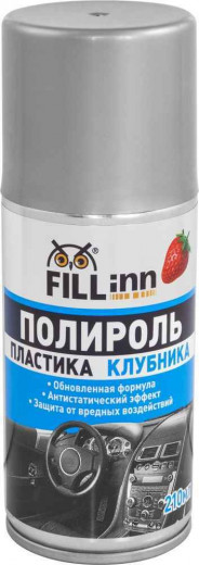 FL124 Полироль пластика для приборной панели (глянцевый) клубника, 210 мл (аэрозоль) фото, характеристики