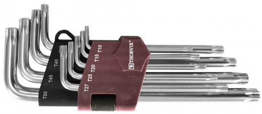 TTK9S Набор ключей торцевых T-TORX® с центрированным штифтом, Т10H-T50H, 9 предметов фото, характеристики