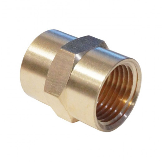 WDK-212FB Адаптер, резьба 1/2"-1/2" PT,  F-F (внутренний), латунь фото, характеристики