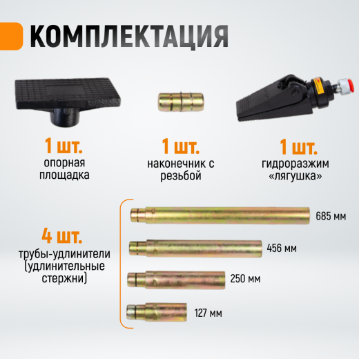 WDK-87110 Набор гидравлический для кузовного ремонта с усилием 10 т фото, характеристики