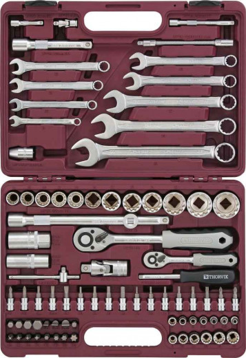 UTS0082MP Набор инструмента универсальный 1/4", 1/2"DR с головками торцевыми MultiProf, 82 предмета фото, характеристики