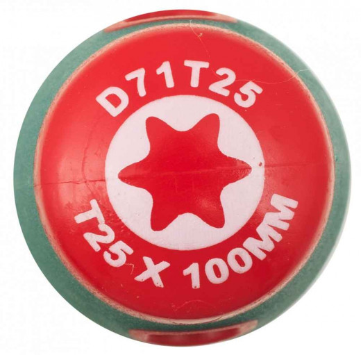 D71T25 Отвертка стержневая TORX® ANTI-SLIP GRIP, T25х100 фото, характеристики