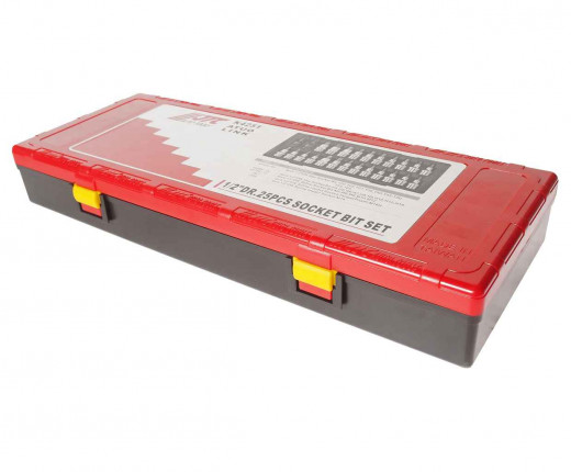 Набор бит-головок 1/2" HEX H4-H14, TORX T20-T60,SPLINE M5-M12 25 предметов JTC фото, характеристики