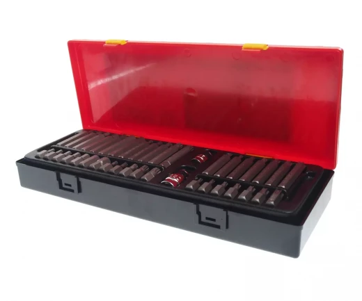 Набор бит 1/2" 3/8" SPLINE, TORX, HEX 40 предметов в кейсе JTC фото, характеристики