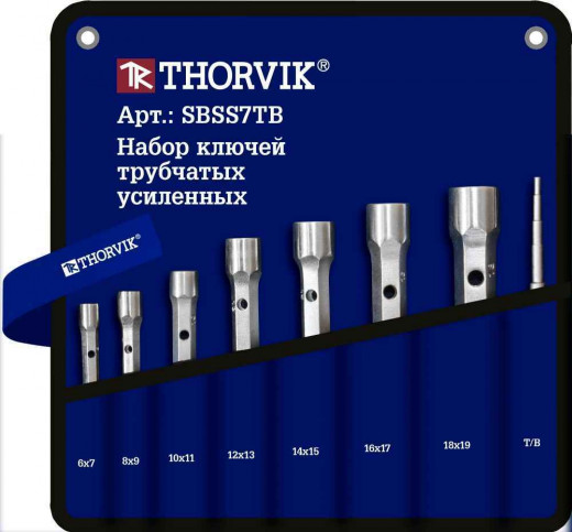 SBSS7TB Набор ключей трубчатых усиленных в сумке, 6-19 мм, 7 предметов фото, характеристики