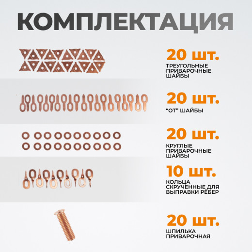 WDK-BOX97 набор сварочных аксессуаров для споттера в пластиковом кейсе фото, характеристики