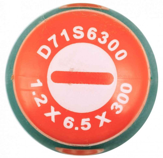 D71S6300 Отвертка стержневая шлицевая ANTI-SLIP GRIP, SL6.5х300 мм фото, характеристики
