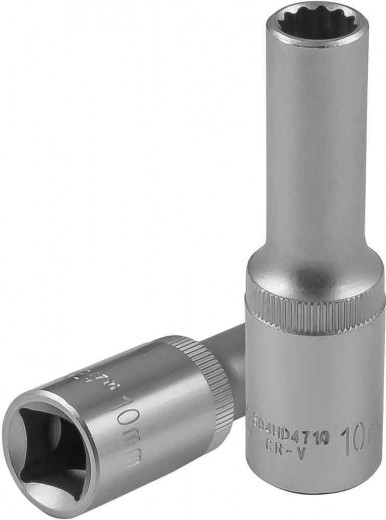 S04HD4710 Головка торцевая глубокая 12-гранная 1/2"DR, 10 мм фото, характеристики