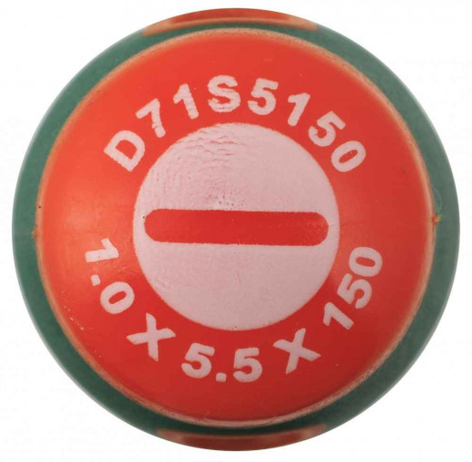 D71S5150 Отвертка стержневая шлицевая ANTI-SLIP GRIP, SL5.5х150 мм фото, характеристики
