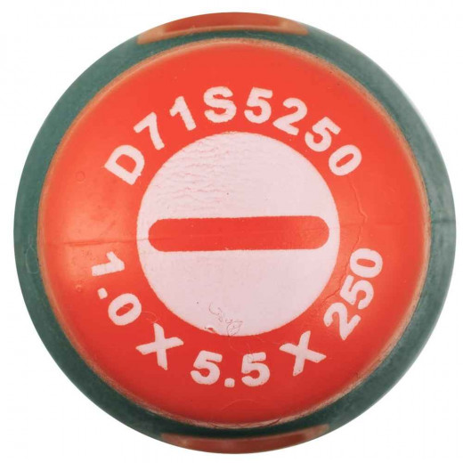 D71S5250 Отвертка стержневая шлицевая ANTI-SLIP GRIP, SL5.5х250 мм фото, характеристики