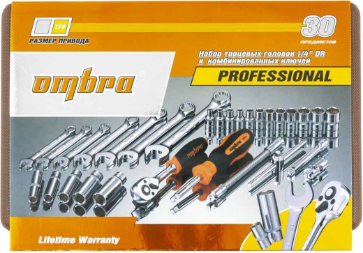 OMT30S Набор инструмента 1/4"DR, 30 предметов фото, характеристики