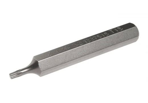 Бита TORX Т15х75мм 10мм удлиненная S2 JTC фото, характеристики