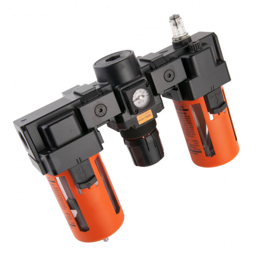 WDK-70240 Блок подготовки воздуха 1/2" с влагоотделителем, лубрикатором, регулятором и манометром фото, характеристики
